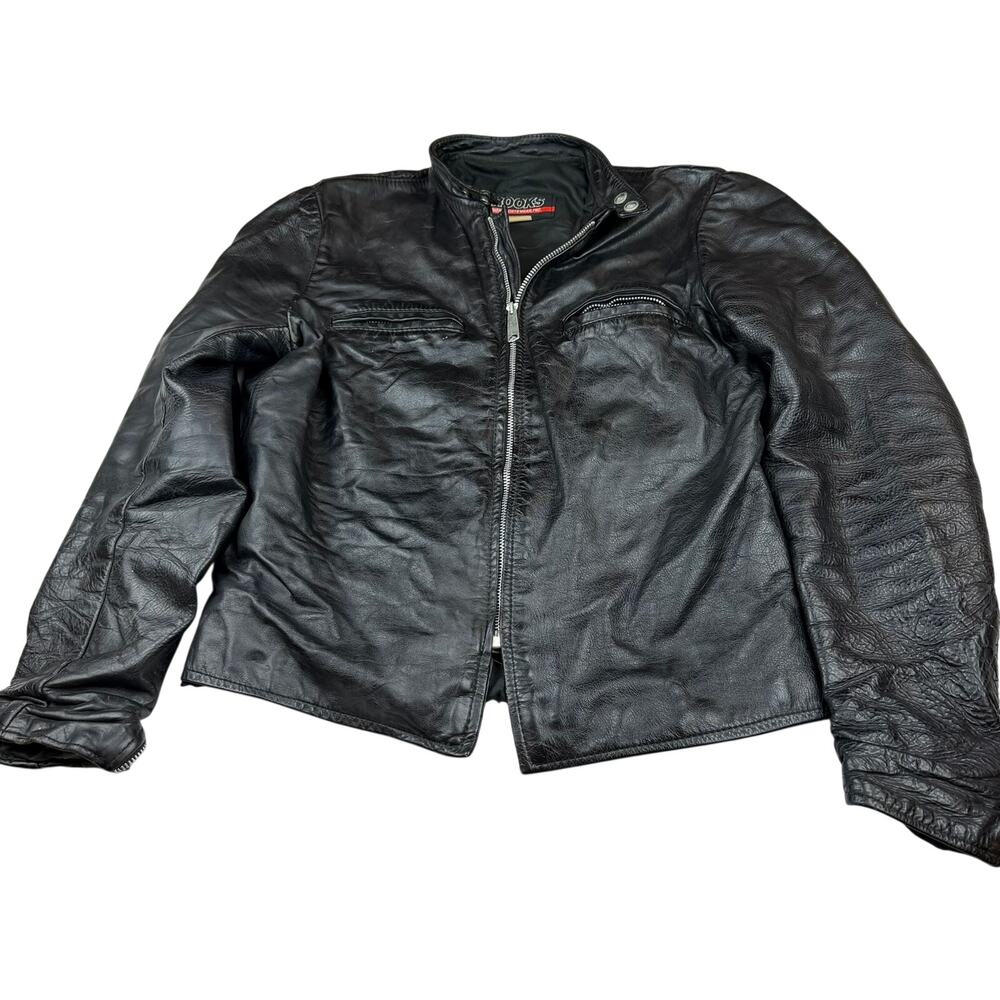 Brooks Leather Sportswear Vintage Moto Jacket Detroit